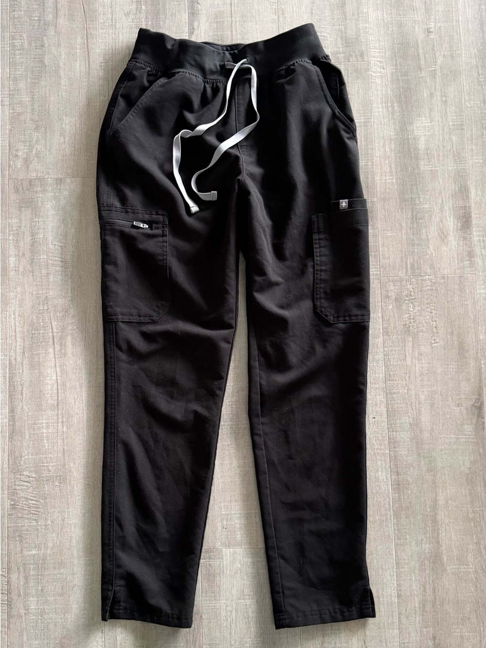 Figs Yola Black Scrub Pants, Womens XS